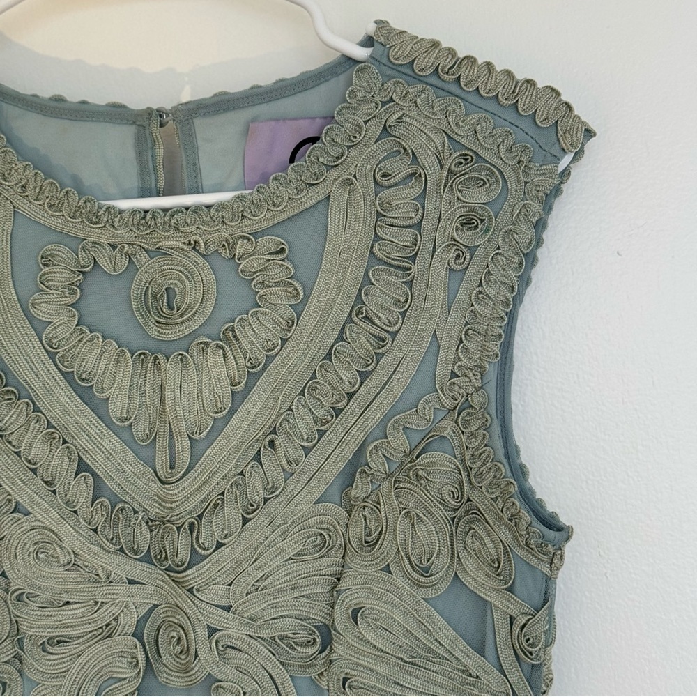 JS Collections Soutache Mermaid Midi Dress Size 2 - Picture 5 of 14